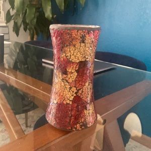 beautiful kaleidoscope glass vase
